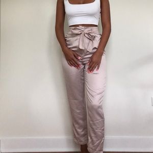 Pink Satin Trousers